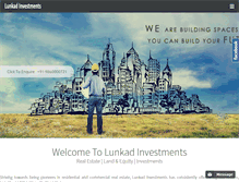Tablet Screenshot of lunkadinvestments.com